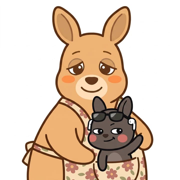 仲良し親子カンガルー 1